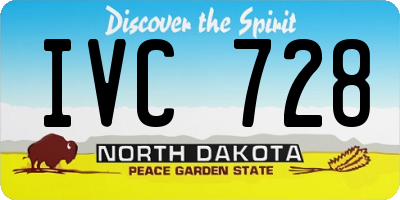 ND license plate IVC728