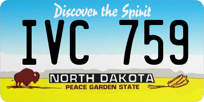 ND license plate IVC759