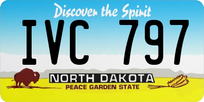 ND license plate IVC797