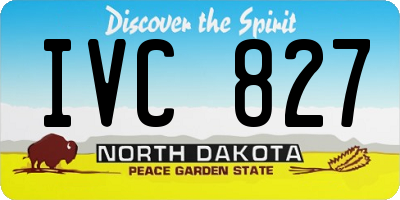 ND license plate IVC827