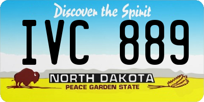 ND license plate IVC889