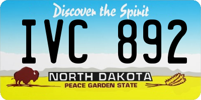 ND license plate IVC892