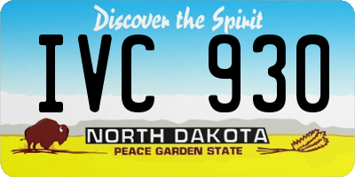 ND license plate IVC930