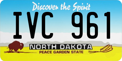 ND license plate IVC961