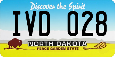 ND license plate IVD028