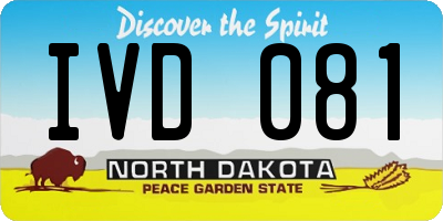 ND license plate IVD081