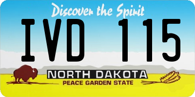 ND license plate IVD115