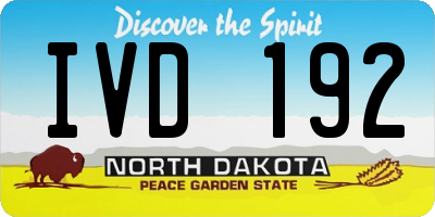 ND license plate IVD192