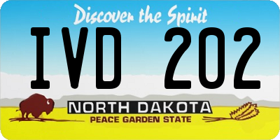 ND license plate IVD202