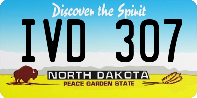 ND license plate IVD307