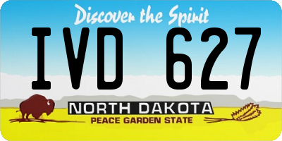 ND license plate IVD627