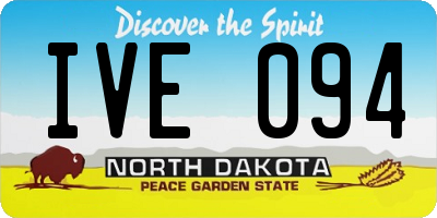 ND license plate IVE094