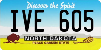 ND license plate IVE605