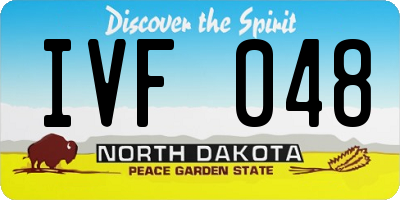 ND license plate IVF048