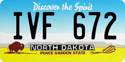 ND license plate IVF672