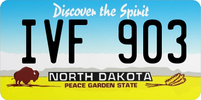 ND license plate IVF903