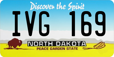 ND license plate IVG169