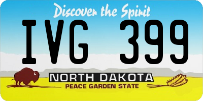 ND license plate IVG399