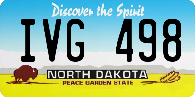ND license plate IVG498