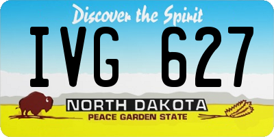 ND license plate IVG627