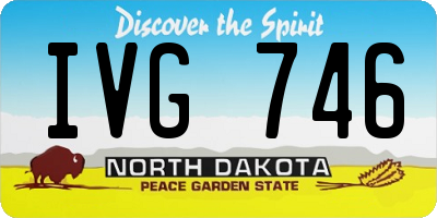 ND license plate IVG746
