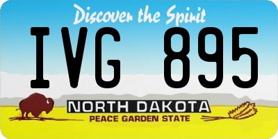 ND license plate IVG895