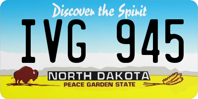 ND license plate IVG945