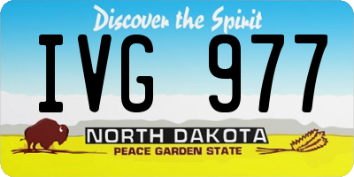 ND license plate IVG977