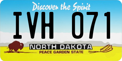 ND license plate IVH071
