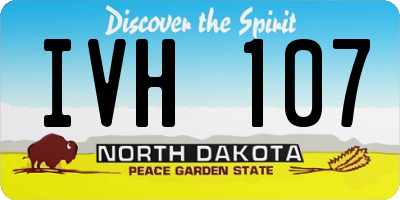 ND license plate IVH107