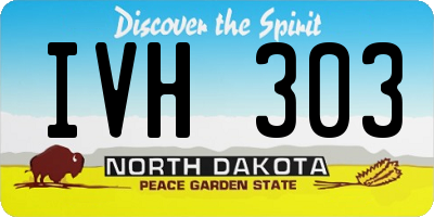 ND license plate IVH303