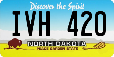 ND license plate IVH420
