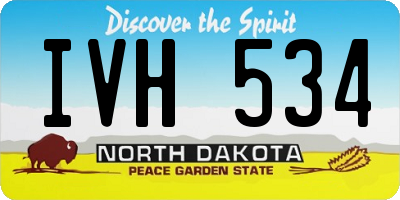 ND license plate IVH534