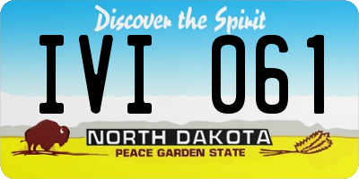 ND license plate IVI061