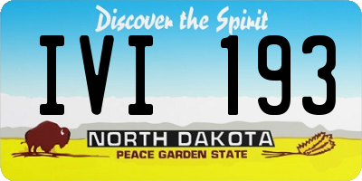ND license plate IVI193