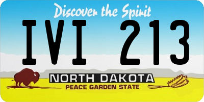 ND license plate IVI213