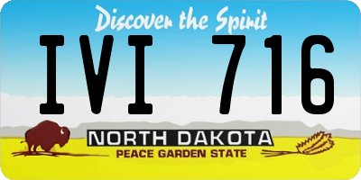 ND license plate IVI716