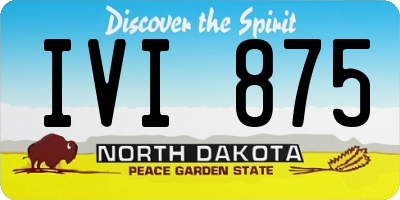 ND license plate IVI875
