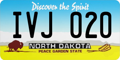 ND license plate IVJ020