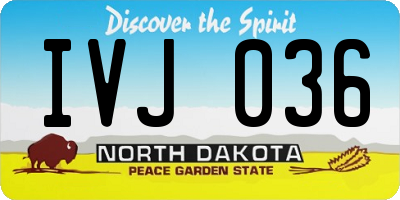 ND license plate IVJ036