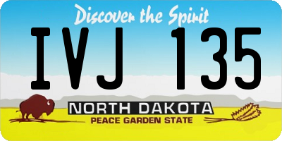 ND license plate IVJ135