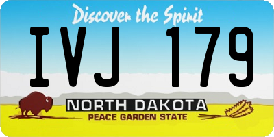 ND license plate IVJ179
