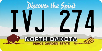 ND license plate IVJ274