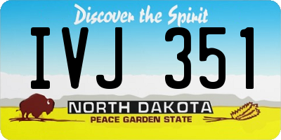 ND license plate IVJ351