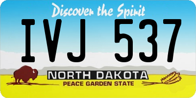 ND license plate IVJ537