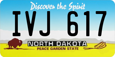 ND license plate IVJ617