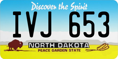 ND license plate IVJ653