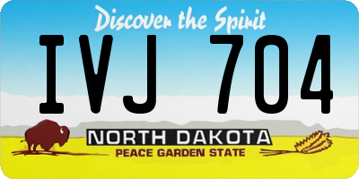 ND license plate IVJ704