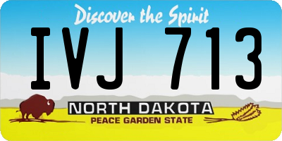 ND license plate IVJ713