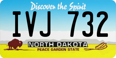 ND license plate IVJ732